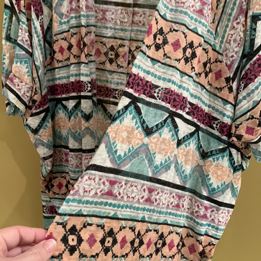 Painted Threads Open Front Cardigan - Picture 3 of 6